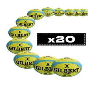 Sæt med 20 rugbybolde Gilbert G-TR4000 Trainer Fluo (taille 4)