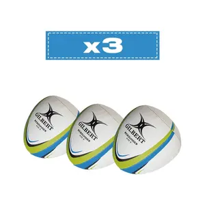 Set of 3 Rugby Balls Gilbert Rebounder Match (taille 5) image-0