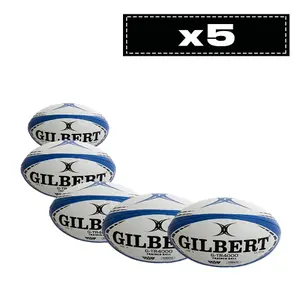 Pakke med 5 rugbybolde Gilbert G-TR4000 Trainer (taille 4)