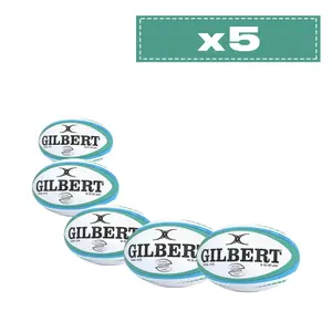 Pakke med 5 rugbybolde Gilbert Gemini