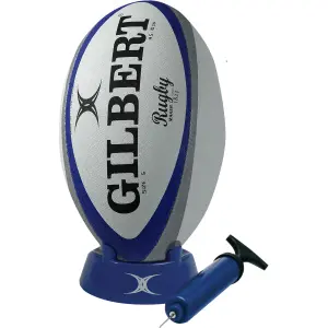 Zestaw startowy Gilbert, zawierający podstawkę tee do rugby i pompkę, bez piłki image-0
