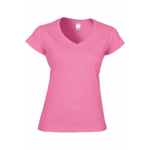 T-Shirt mit V-Ausschnitt, Damen Gildan Softstyle image-0