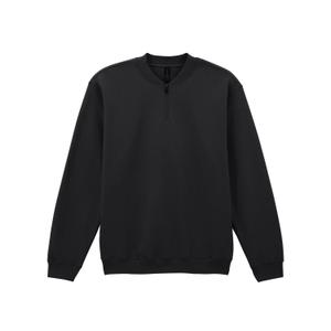 gisf008-black-women-s-1-4-zip-sweatshirt-gildan-black