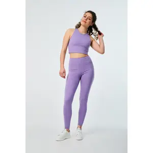 Women's High-Waisted Long Leggings Girlfriend Collective Compressif image-3