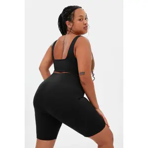 Cuissard taille haute femme Girlfriend Collective Moss image-2