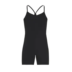 Romper woman Girlfriend Collective V-Back Barre Unitard image-0