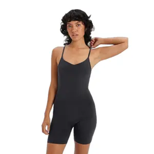Romper woman Girlfriend Collective V-Back Barre Unitard image-1