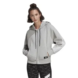 Felpa con cappuccio da donna adidas Sportswear Wrapped 3-Bandes image-3