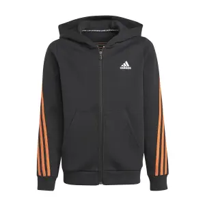 Felpa con cappuccio per bambini con zip adidas 3-Bandes Doubleknit image-0