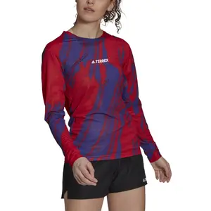 Camiseta de manga larga para mujer adidas Terrex Primeblue Trail Graphic image-4