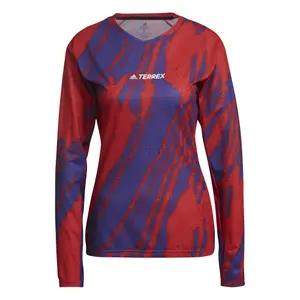 Camiseta de manga larga para mujer adidas Terrex Primeblue Trail Graphic image-1