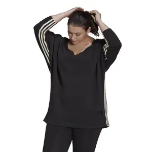 Sweatshirt för kvinnor adidas Womens Recycled Cotton Cover-Up image-3