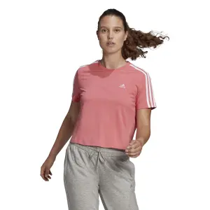 Kort T-shirt för kvinnor adidas Essentials Loose 3-Bandes image-2