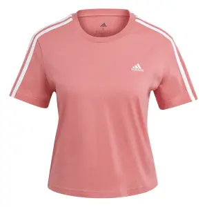 Kort T-shirt för kvinnor adidas Essentials Loose 3-Bandes image-0