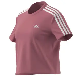 Camiseta corta de mujer adidas Essentials Loose 3-Bandes image-5
