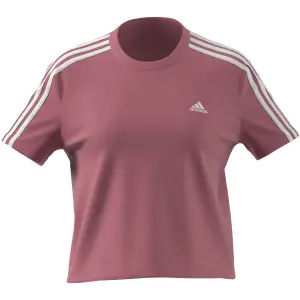 Camiseta corta de mujer adidas Essentials Loose 3-Bandes image-4