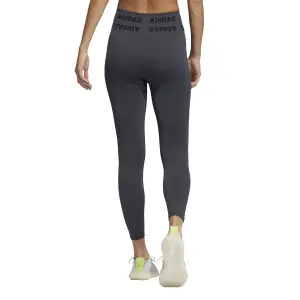 Damen-Leggings mit hoher Taille adidas Training Branded Aeroknit 7/8 image-2