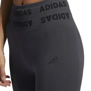 Damen-Leggings mit hoher Taille adidas Training Branded Aeroknit 7/8 image-4