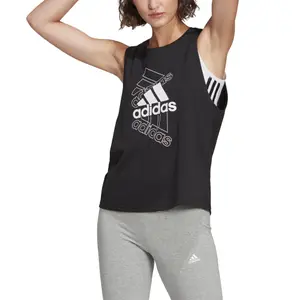 Camiseta de tirantes para mujer adidas Essentials Stacked Logo image-4