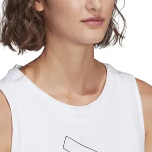 Camiseta de tirantes para mujer adidas Essentials Stacked Logo image-6