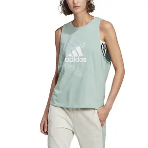 Camiseta de tirantes para mujer adidas Essentials Stacked Logo image-4