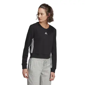 Felpa corta da donna adidas Essentials Cut 3-Bandes Crop image-1