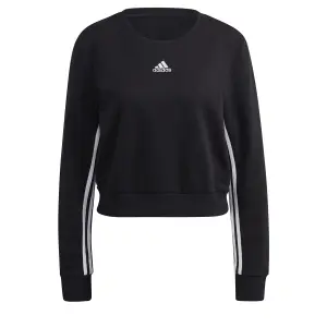 Felpa corta da donna adidas Essentials Cut 3-Bandes Crop image-0