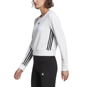 Felpa corta da donna adidas Essentials Cut 3-Bandes Crop image-4