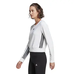 Felpa corta da donna adidas Essentials Cut 3-Bandes Crop image-3