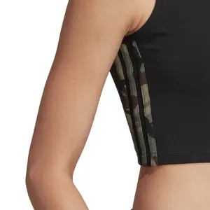 Short tank top for women adidas Essentials Camouflage 3-Bandes image-5