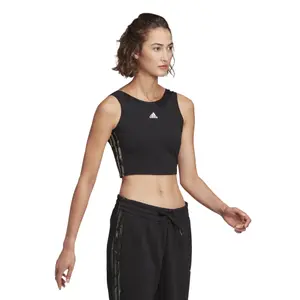 Short tank top for women adidas Essentials Camouflage 3-Bandes image-1