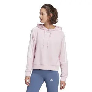 Kurzes Kapuzensweatshirt für Frauen adidas Essentials Loose-Cut 3-Bandes image-2