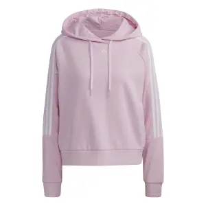 Kurzes Kapuzensweatshirt für Frauen adidas Essentials Loose-Cut 3-Bandes image-0