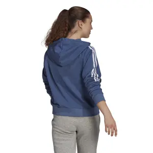 Kort sweatshirt med hætte til kvinder adidas Essentials Loose-Cut 3-Bandes image-4