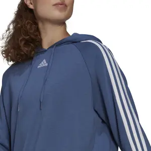 Kort sweatshirt med hætte til kvinder adidas Essentials Loose-Cut 3-Bandes image-5