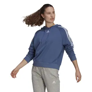 Kort sweatshirt med hætte til kvinder adidas Essentials Loose-Cut 3-Bandes image-1