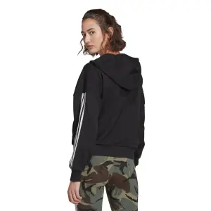 Damen-Kapuzenjacke mit Reißverschluss adidas Essentials Cut 3-Bandes image-4