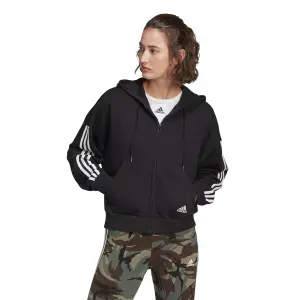Damen-Kapuzenjacke mit Reißverschluss adidas Essentials Cut 3-Bandes image-1