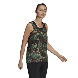 Tampo do tanque feminino adidas Aeroready Designed 2 Move imprimé image-3