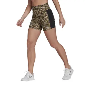 Mujer ciclista adidas Designed To Move Aeoready Leopard Imprimé image-2