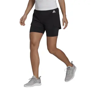 Pantalones cortos de mujer adidas Primeblue Designed To Move 2-in-1port image-2