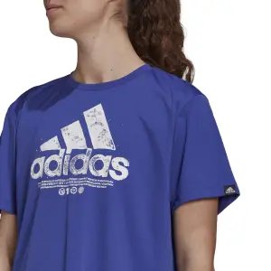 Camiseta feminina adidas Cropped Big Logo Primeblue image-4