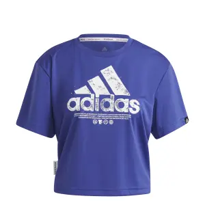 Camiseta feminina adidas Cropped Big Logo Primeblue image-0