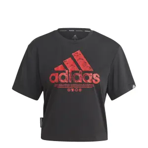Camiseta de mujer adidas Cropped Big Logo Primeblue image-6