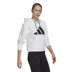 Felpa con cappuccio da donna adidas Sportswear Relaxed Doubleknit image-2