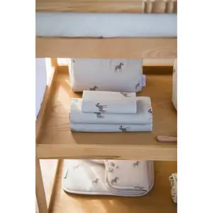 Linge de lit en mousseline bébé Gloop! Zebra image-2