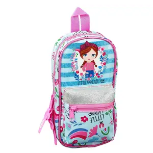 Pencil case with 4 tote bags for children Glow Lab image-1