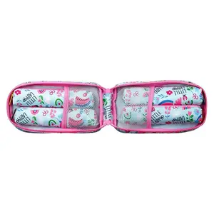 Pencil case with 4 tote bags for children Glow Lab image-2