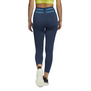 Damen-Leggings mit hoher Taille adidas Training Branded Aeroknit 7/8 image-2