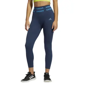 Damen-Leggings mit hoher Taille adidas Training Branded Aeroknit 7/8 image-1